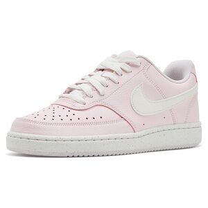 Nike Women's Court Vision Soft Pink and White Sneakers